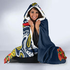 North Queensland Cowboys ANZAC Hooded Blanket Indigenous Wave Poppy Remembrance Cowboy