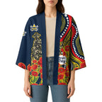 North Queensland Cowboys ANZAC Kimono Indigenous Wave Poppy Remembrance Cowboy