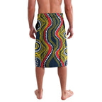 North Queensland Cowboys ANZAC Lavalava Indigenous Wave Poppy Remembrance Cowboy