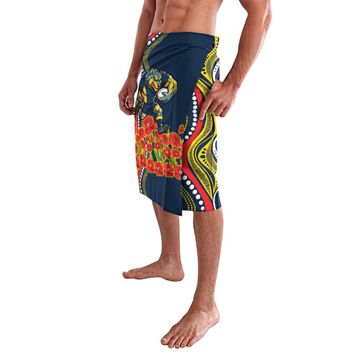 North Queensland Cowboys ANZAC Lavalava Indigenous Wave Poppy Remembrance Cowboy