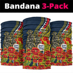 North Queensland Cowboys ANZAC Neck Gaiter Indigenous Wave Poppy Remembrance Cowboy