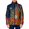 North Queensland Cowboys ANZAC Padded Jacket Indigenous Wave Poppy Remembrance Cowboy