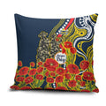 North Queensland Cowboys ANZAC Pillow Cover Indigenous Wave Poppy Remembrance Cowboy