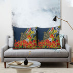 North Queensland Cowboys ANZAC Pillow Cover Indigenous Wave Poppy Remembrance Cowboy