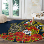 North Queensland Cowboys ANZAC Round Carpet Indigenous Wave Poppy Remembrance Cowboy