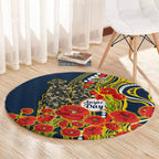 North Queensland Cowboys ANZAC Round Carpet Indigenous Wave Poppy Remembrance Cowboy