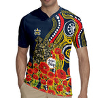 North Queensland Cowboys ANZAC Rugby Jersey Indigenous Wave Poppy Remembrance Cowboy
