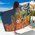 North Queensland Cowboys ANZAC Sarong Indigenous Wave Poppy Remembrance Cowboy