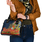 North Queensland Cowboys ANZAC Shoulder Handbag Indigenous Wave Poppy Remembrance Cowboy