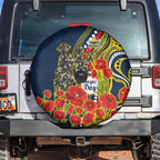 North Queensland Cowboys ANZAC Spare Tire Cover Indigenous Wave Poppy Remembrance Cowboy