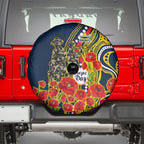 North Queensland Cowboys ANZAC Spare Tire Cover Indigenous Wave Poppy Remembrance Cowboy