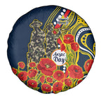North Queensland Cowboys ANZAC Spare Tire Cover Indigenous Wave Poppy Remembrance Cowboy