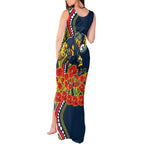 North Queensland Cowboys ANZAC Tank Maxi Dress Indigenous Wave Poppy Remembrance Cowboy