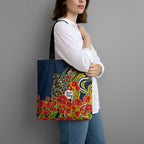North Queensland Cowboys ANZAC Tote Bag Indigenous Wave Poppy Remembrance Cowboy
