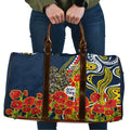 North Queensland Cowboys ANZAC Travel Bag Indigenous Wave Poppy Remembrance Cowboy