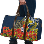 North Queensland Cowboys ANZAC Travel Bag Indigenous Wave Poppy Remembrance Cowboy