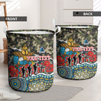 Personalized Gold Coast Titans ANZAC Laundry Basket Indigenous Camouflage Poppy Memorial Soldier Spartan