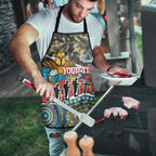 Personalized Gold Coast Titans ANZAC Apron Indigenous Camouflage Poppy Memorial Soldier Spartan