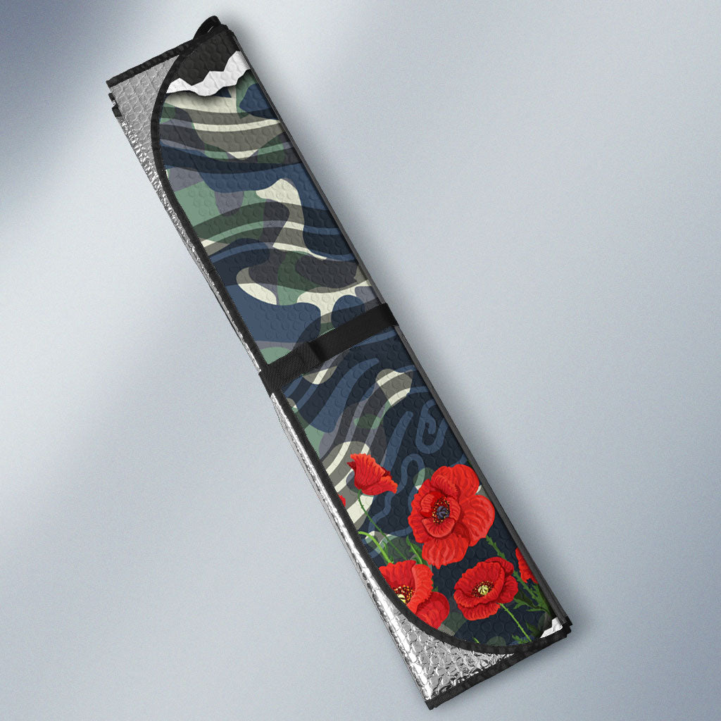 Personalized Gold Coast Titans ANZAC Auto Sun Shade Indigenous Camouflage Poppy Memorial Soldier Spartan