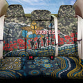 Personalized Gold Coast Titans ANZAC Back Car Seat Cover Indigenous Camouflage Poppy Memorial Soldier Spartan