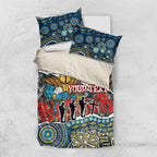 Personalized Gold Coast Titans ANZAC Bedding Set Indigenous Camouflage Poppy Memorial Soldier Spartan
