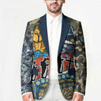 Personalized Gold Coast Titans ANZAC Blazer Indigenous Camouflage Poppy Memorial Soldier Spartan
