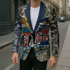 Personalized Gold Coast Titans ANZAC Blazer Indigenous Camouflage Poppy Memorial Soldier Spartan