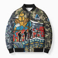 Personalized Gold Coast Titans ANZAC Bomber Puffer Jacket Indigenous Camouflage Poppy Memorial Soldier Spartan