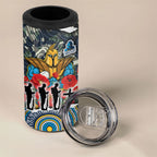 Personalized Gold Coast Titans ANZAC 4 in 1 Can Cooler Tumbler Indigenous Camouflage Poppy Memorial Soldier Spartan