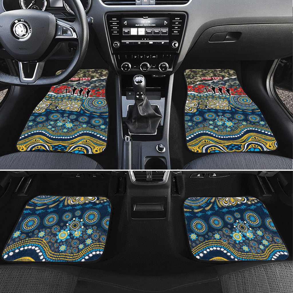 Personalized Gold Coast Titans ANZAC Car Mats Indigenous Camouflage Poppy Memorial Soldier Spartan
