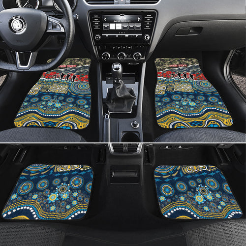 Personalized Gold Coast Titans ANZAC Car Mats Indigenous Camouflage Poppy Memorial Soldier Spartan