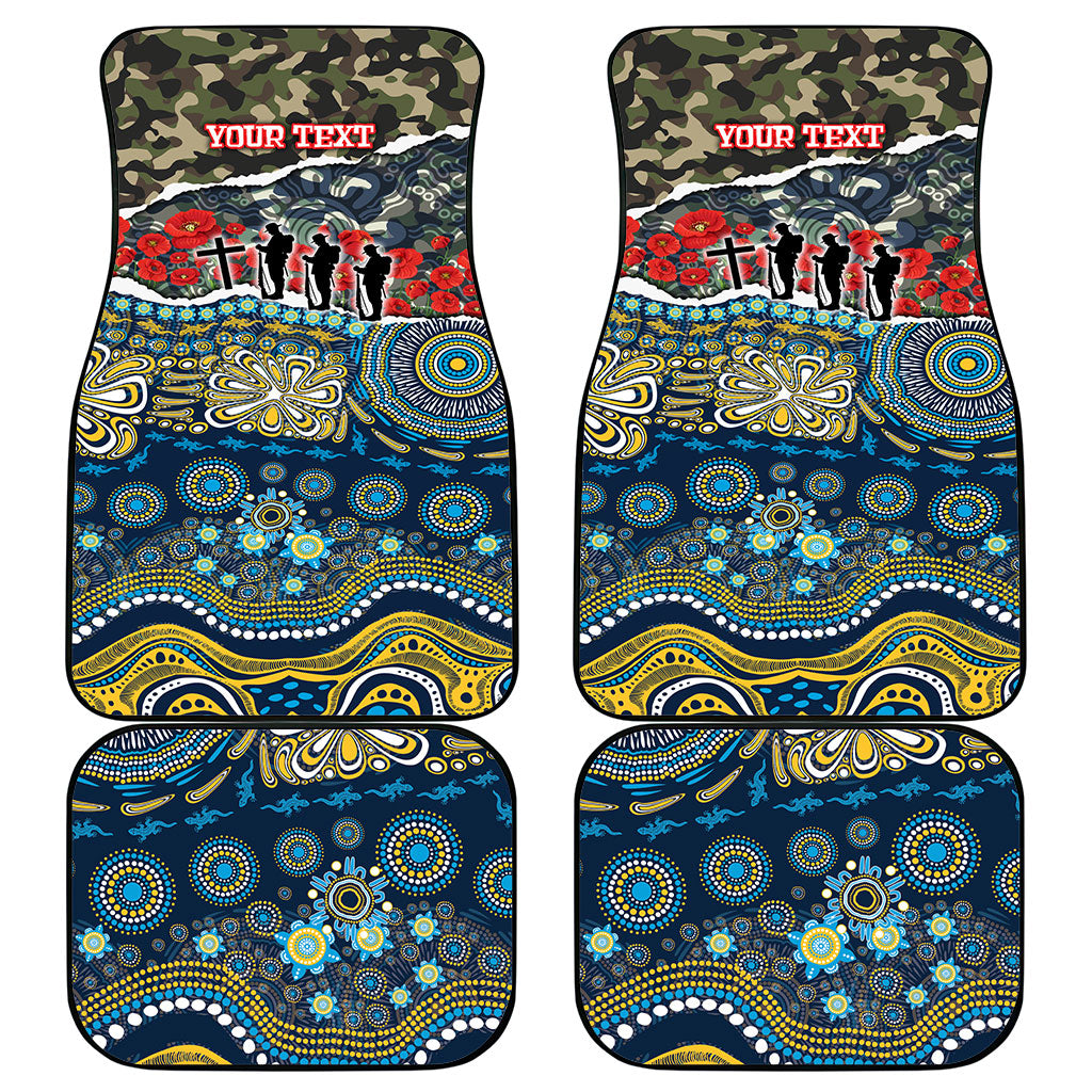 Personalized Gold Coast Titans ANZAC Car Mats Indigenous Camouflage Poppy Memorial Soldier Spartan
