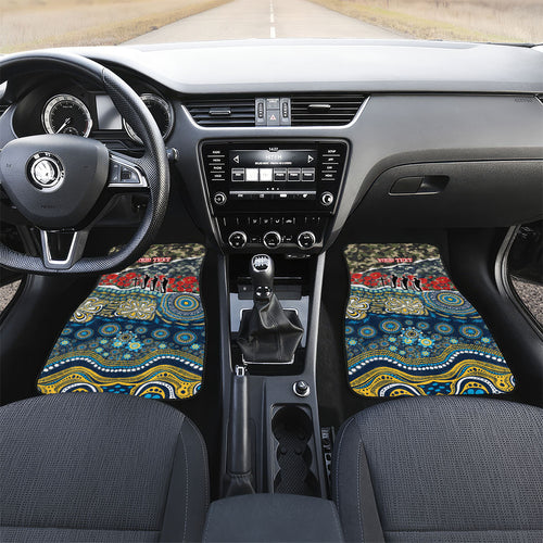 Personalized Gold Coast Titans ANZAC Car Mats Indigenous Camouflage Poppy Memorial Soldier Spartan