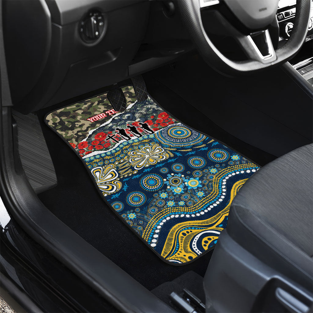 Personalized Gold Coast Titans ANZAC Car Mats Indigenous Camouflage Poppy Memorial Soldier Spartan
