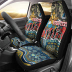 Personalized Gold Coast Titans ANZAC Car Seat Cover Indigenous Camouflage Poppy Memorial Soldier Spartan