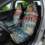 Personalized Gold Coast Titans ANZAC Car Seat Cover Indigenous Camouflage Poppy Memorial Soldier Spartan
