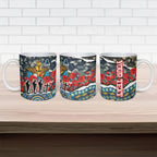 Personalized Gold Coast Titans ANZAC Ceramic Mug Indigenous Camouflage Poppy Memorial Soldier Spartan