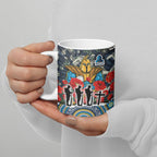 Personalized Gold Coast Titans ANZAC Ceramic Mug Indigenous Camouflage Poppy Memorial Soldier Spartan