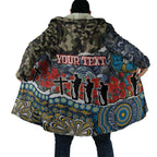 Personalized Gold Coast Titans ANZAC Cloak Indigenous Camouflage Poppy Memorial Soldier Spartan