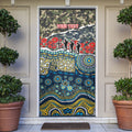 Personalized Gold Coast Titans ANZAC Door Cover Indigenous Camouflage Poppy Memorial Soldier Spartan