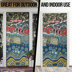 Personalized Gold Coast Titans ANZAC Door Cover Indigenous Camouflage Poppy Memorial Soldier Spartan