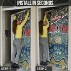 Personalized Gold Coast Titans ANZAC Door Cover Indigenous Camouflage Poppy Memorial Soldier Spartan