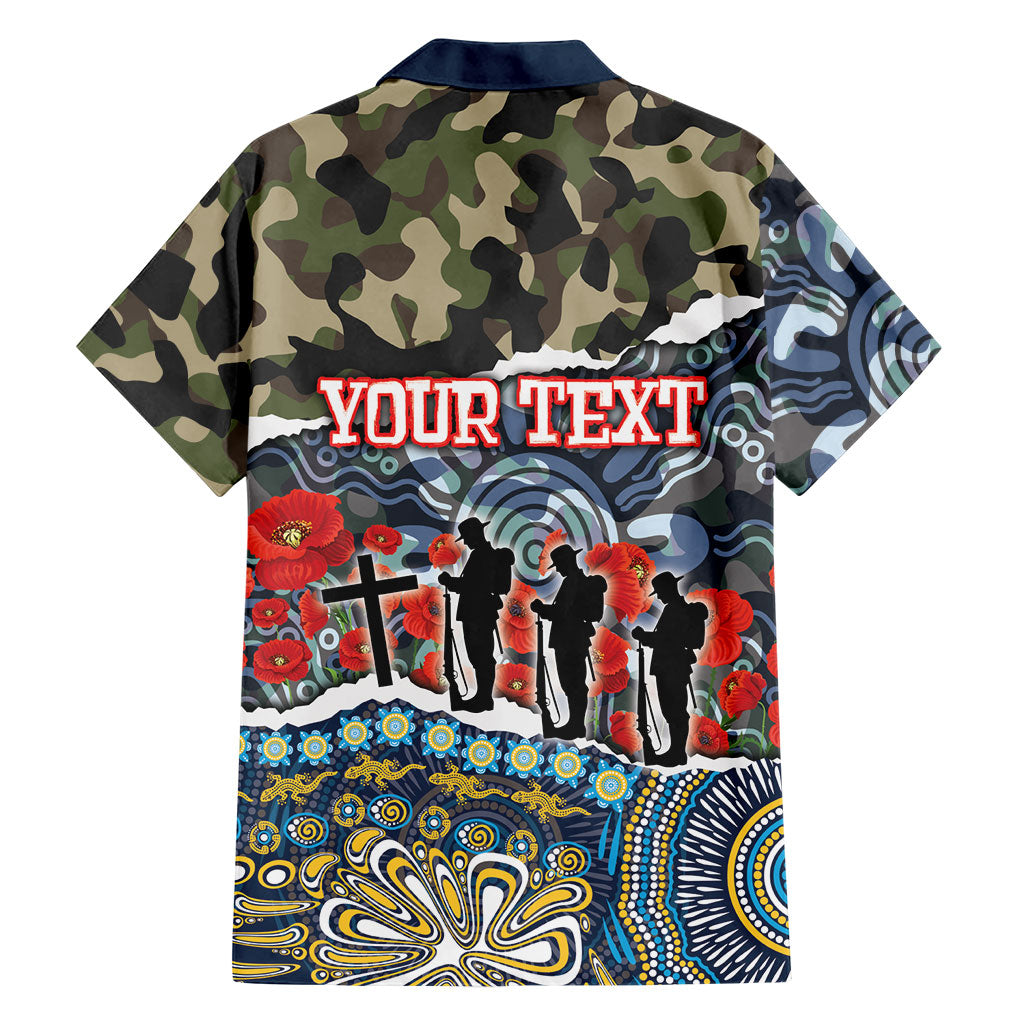 Personalized Gold Coast Titans ANZAC Family Matching Mermaid Dress and Hawaiian Shirt Indigenous Camouflage Poppy Memorial Soldier Spartan