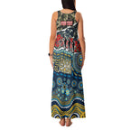 Personalized Gold Coast Titans ANZAC Family Matching Tank Maxi Dress and Hawaiian Shirt Indigenous Camouflage Poppy Memorial Soldier Spartan