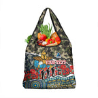 Personalized Gold Coast Titans ANZAC Grocery Bag Indigenous Camouflage Poppy Memorial Soldier Spartan
