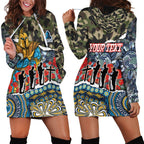 Personalized Gold Coast Titans ANZAC Hoodie Dress Indigenous Camouflage Poppy Memorial Soldier Spartan