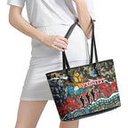 Personalized Gold Coast Titans ANZAC Leather Tote Bag Indigenous Camouflage Poppy Memorial Soldier Spartan