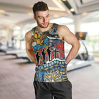 Personalized Gold Coast Titans ANZAC Men Tank Top Indigenous Camouflage Poppy Memorial Soldier Spartan