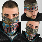 Personalized Gold Coast Titans ANZAC Neck Gaiter Indigenous Camouflage Poppy Memorial Soldier Spartan