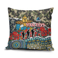 Personalized Gold Coast Titans ANZAC Pillow Cover Indigenous Camouflage Poppy Memorial Soldier Spartan